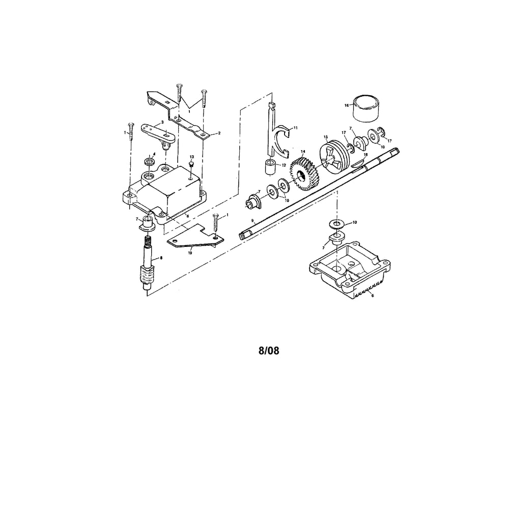 Gear Case Diagram and Parts List for YP5Y22CC  American Yard Products Lawn Mower